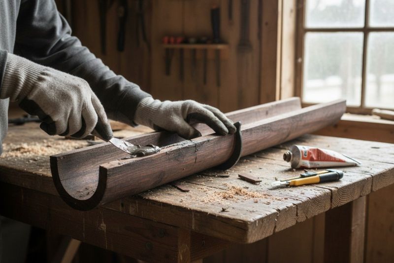 Wooden Gutter Replacement detail